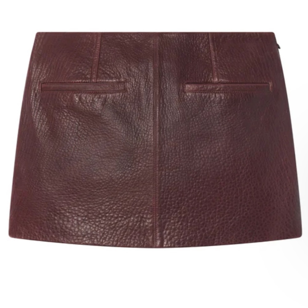 Leather Mini Skirt A.L.C Maroon NBW